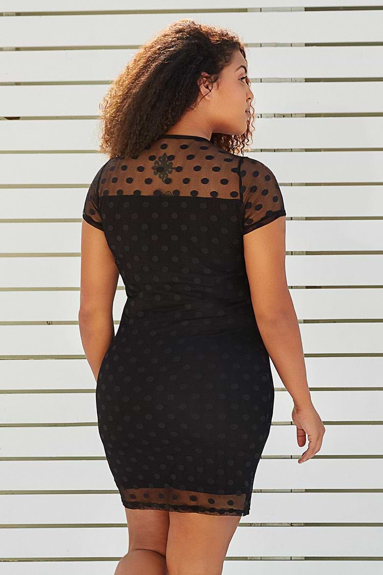 Polka Dot Kleid in Großen Größen