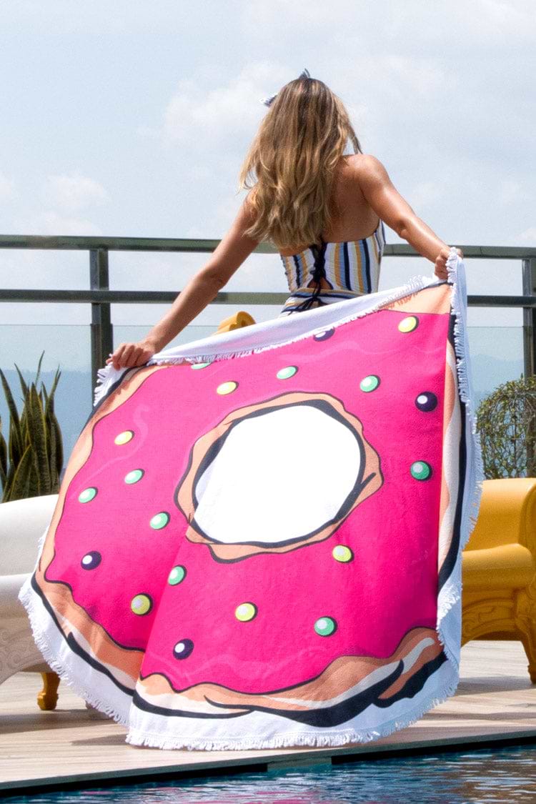 Donut Strandtuch mit Quaste