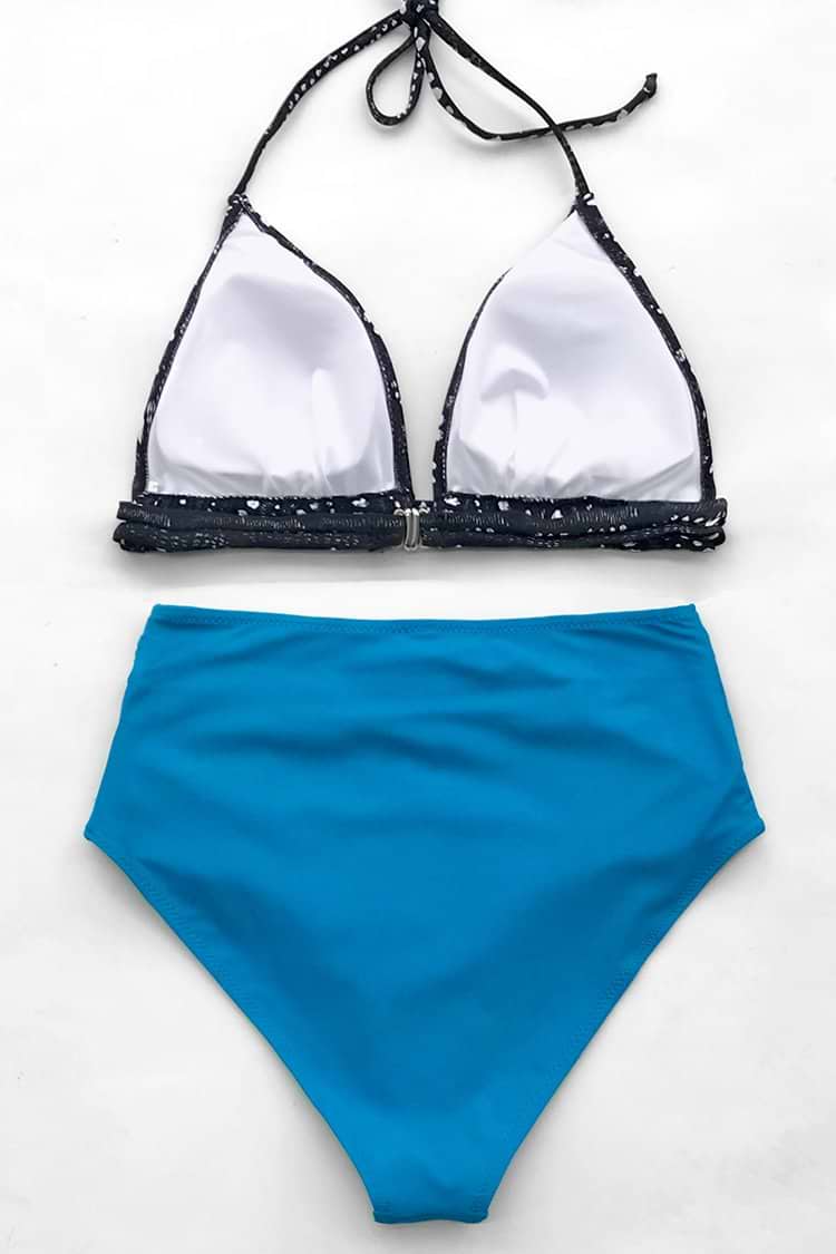 Sternenklare Nacht High-Waist Bikini
