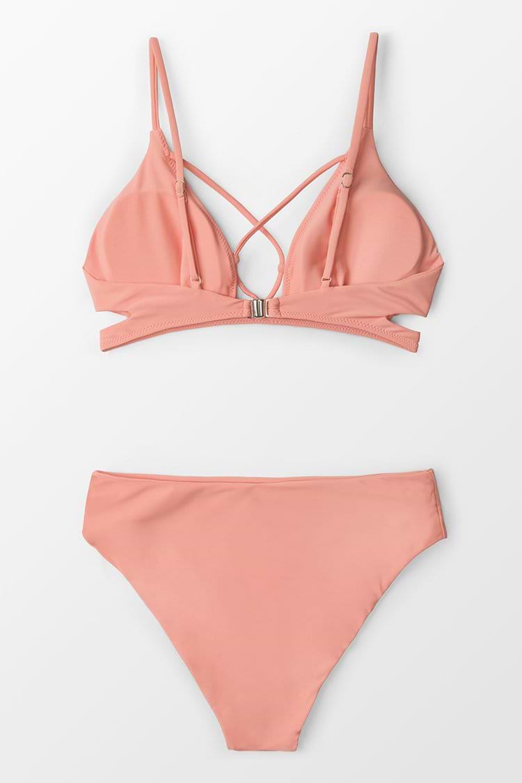 Cabana-Pfirsich Kreuz und Quer Bikini