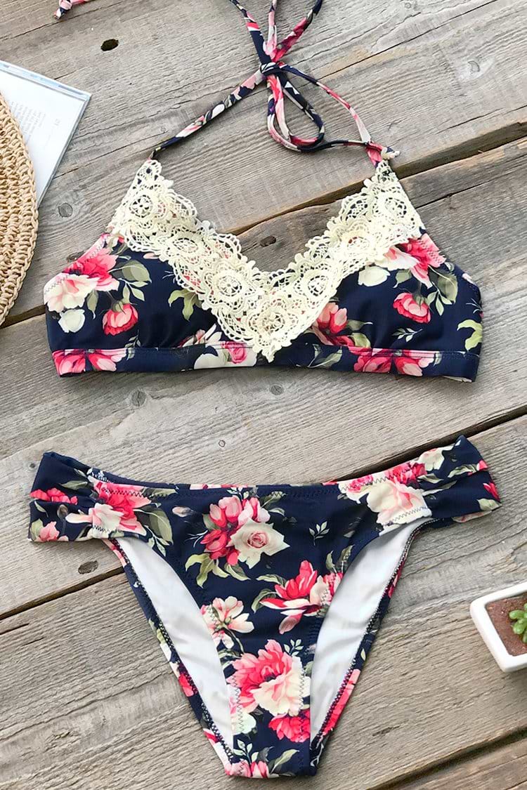 Päonie Drucken Lace Bikini