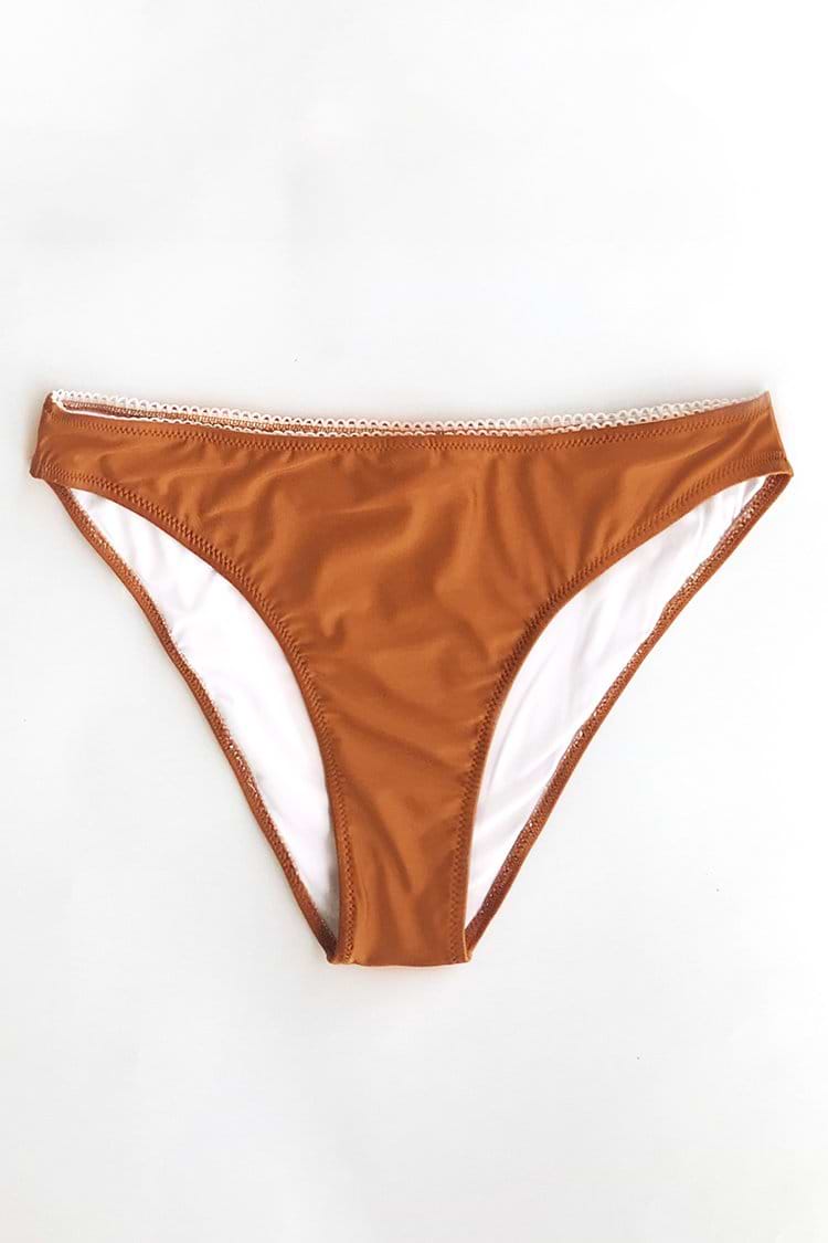 Bondi Meerstrand Einfarbig Triangel Bikini Hose