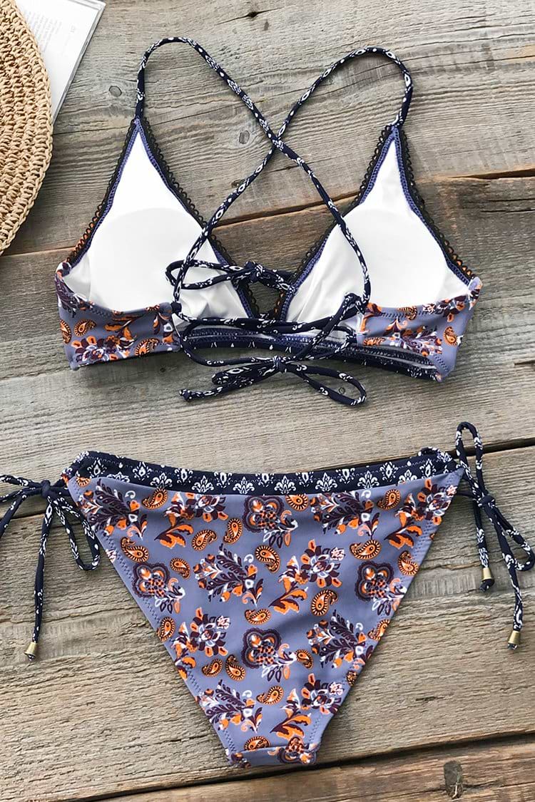 Sommer Paisley Bikini Anzug