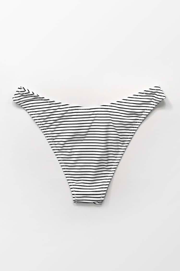 Gestreifter Schwarzweiss-Bikinihose