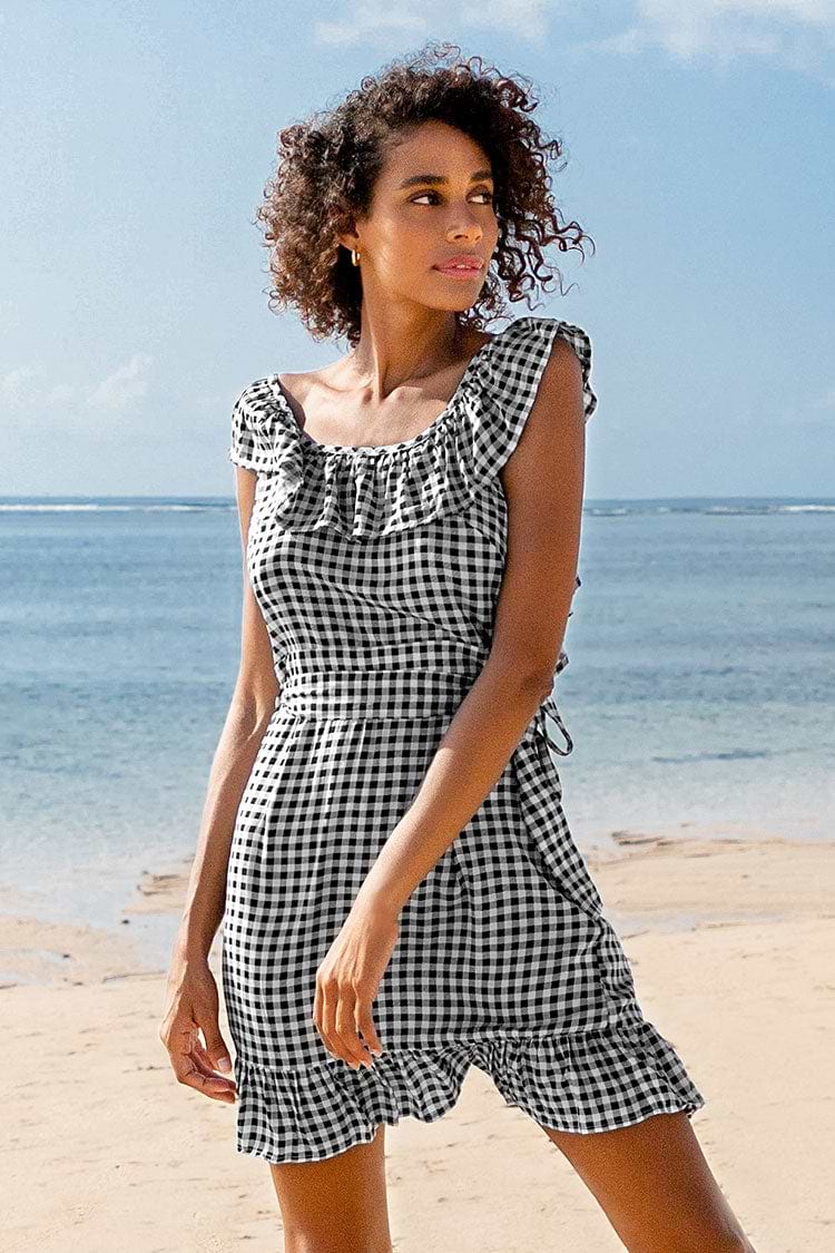 Kleid mit Gingham-Muster