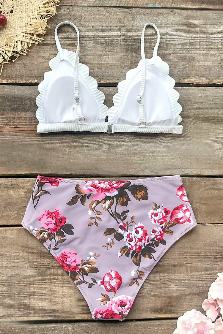 Jakobsmuschel Dreieck Bikini mit hohem Taille