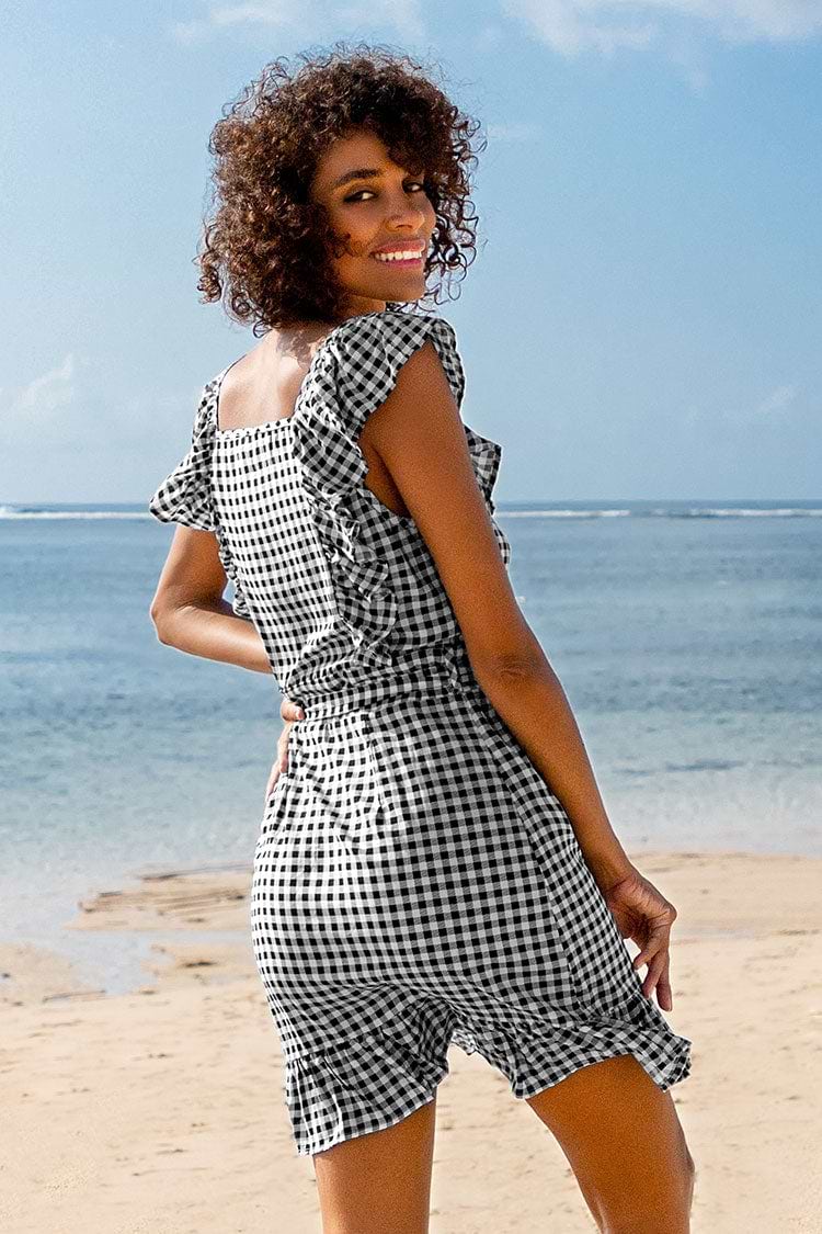 Kleid mit Gingham-Muster