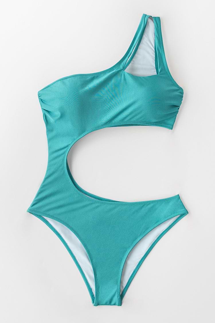 Eine Schulter Badeanzug mit Cutout