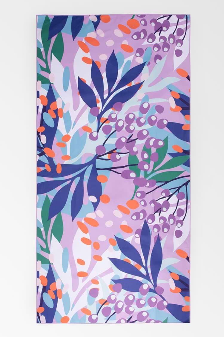 Manta de Playa Lush Floral Lavanda