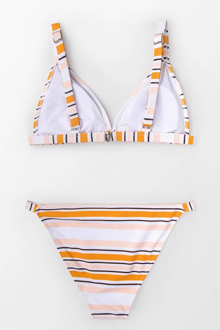 Candy Orange Streifen Dreieck Bikini