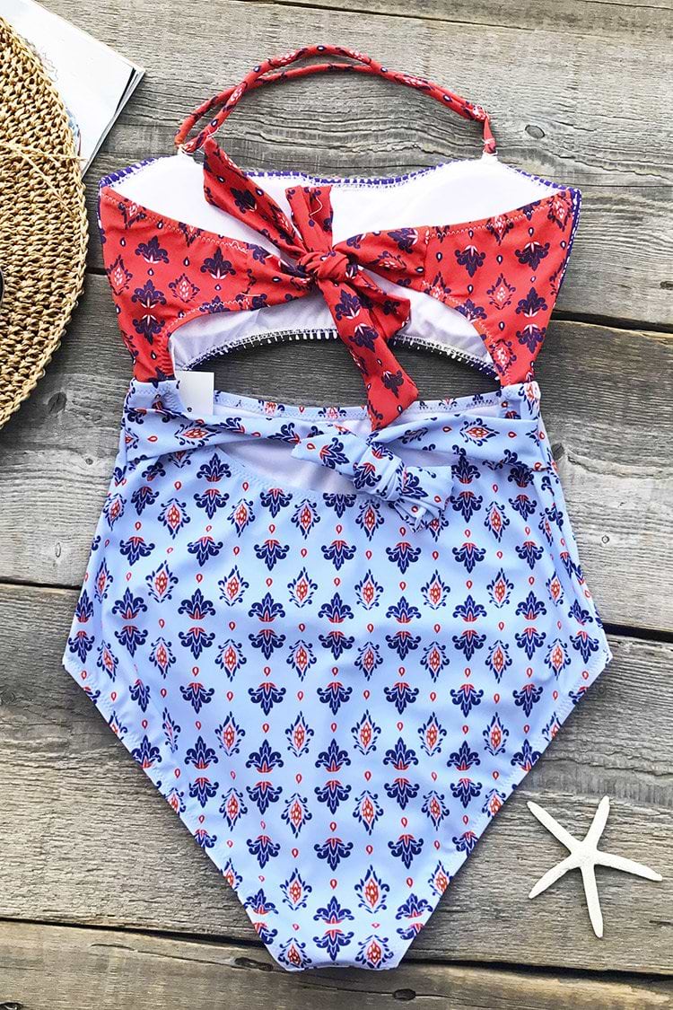 Buntes Mädchen Neck-Holder Badeanzug