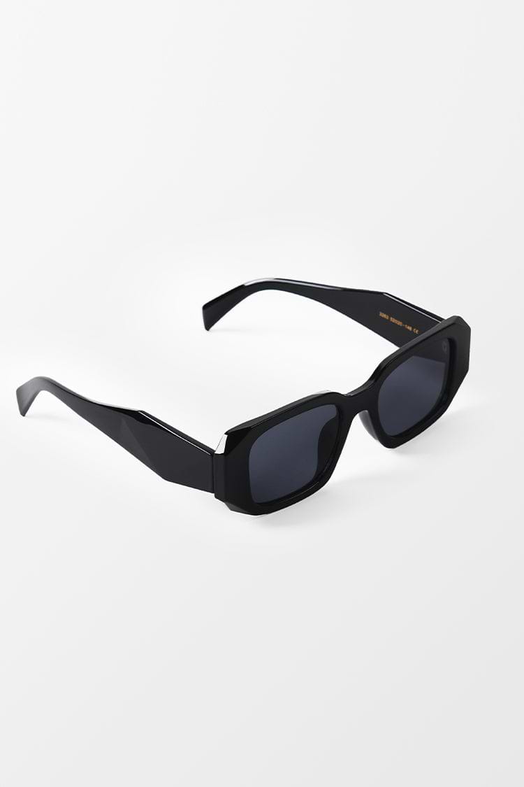 Quadratische Sonnenbrille in Schwarz