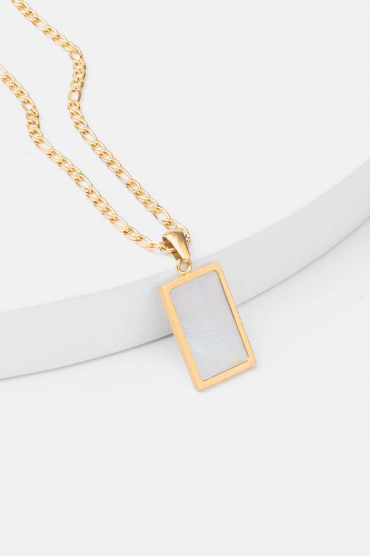 Geometrische Halskette aus Muschel