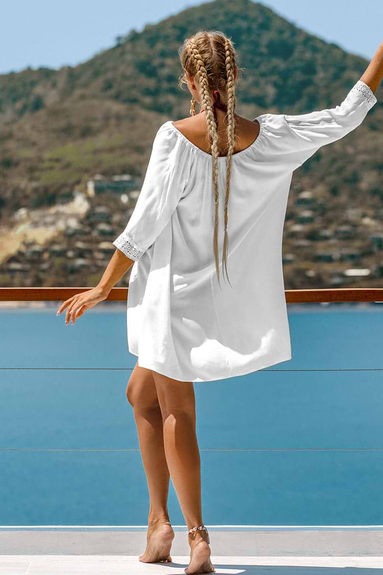 Cover up ruche blanc