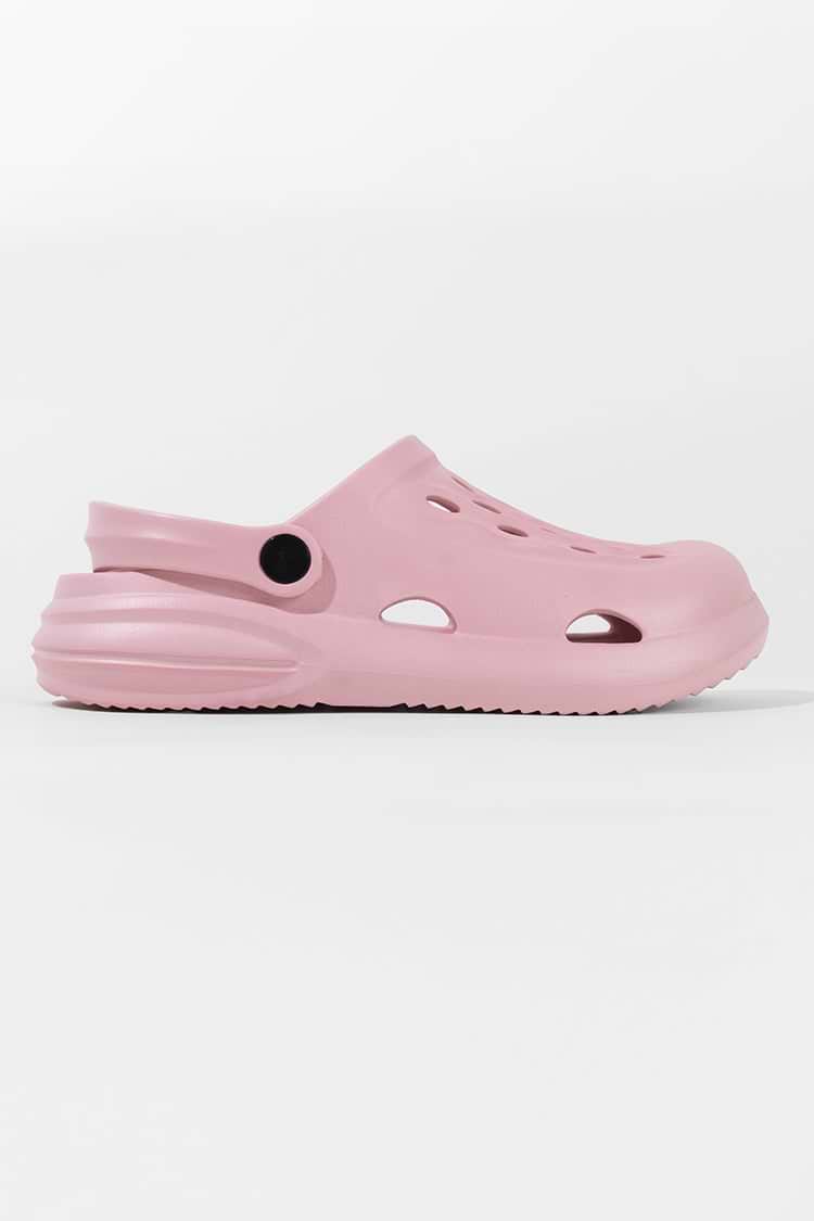 Rosa Crocs mit quadratischem Zehenbereich