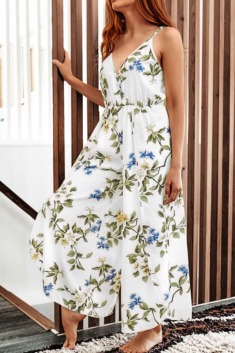 Combinaison florale avec des fentes