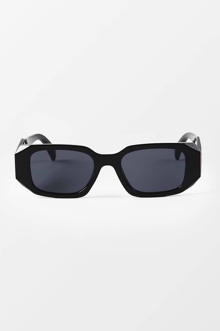 Quadratische Sonnenbrille in Schwarz