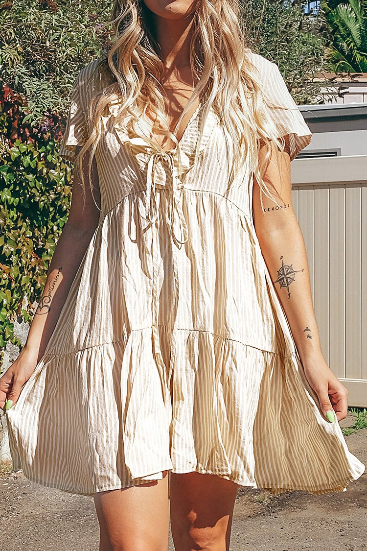 Robe à volants Rayures de sable