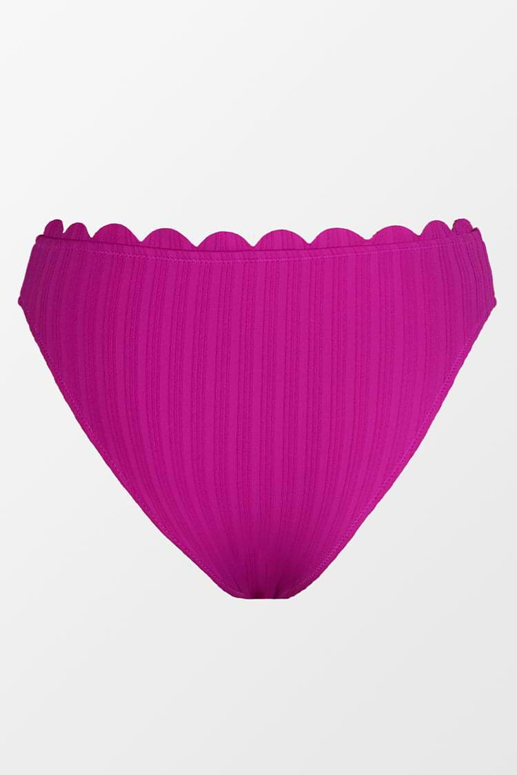 Breezy Rib Scalloped Hipster Bikini Bottom