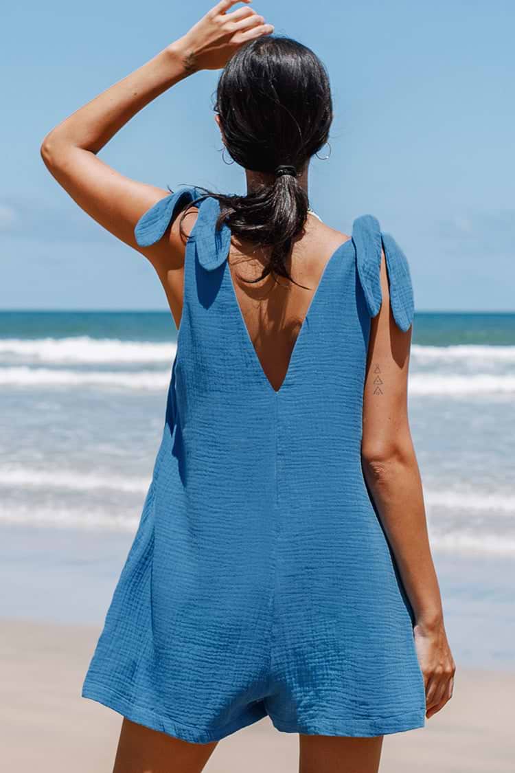 Sydni Blue V-neck Sleeveless Cover Up
