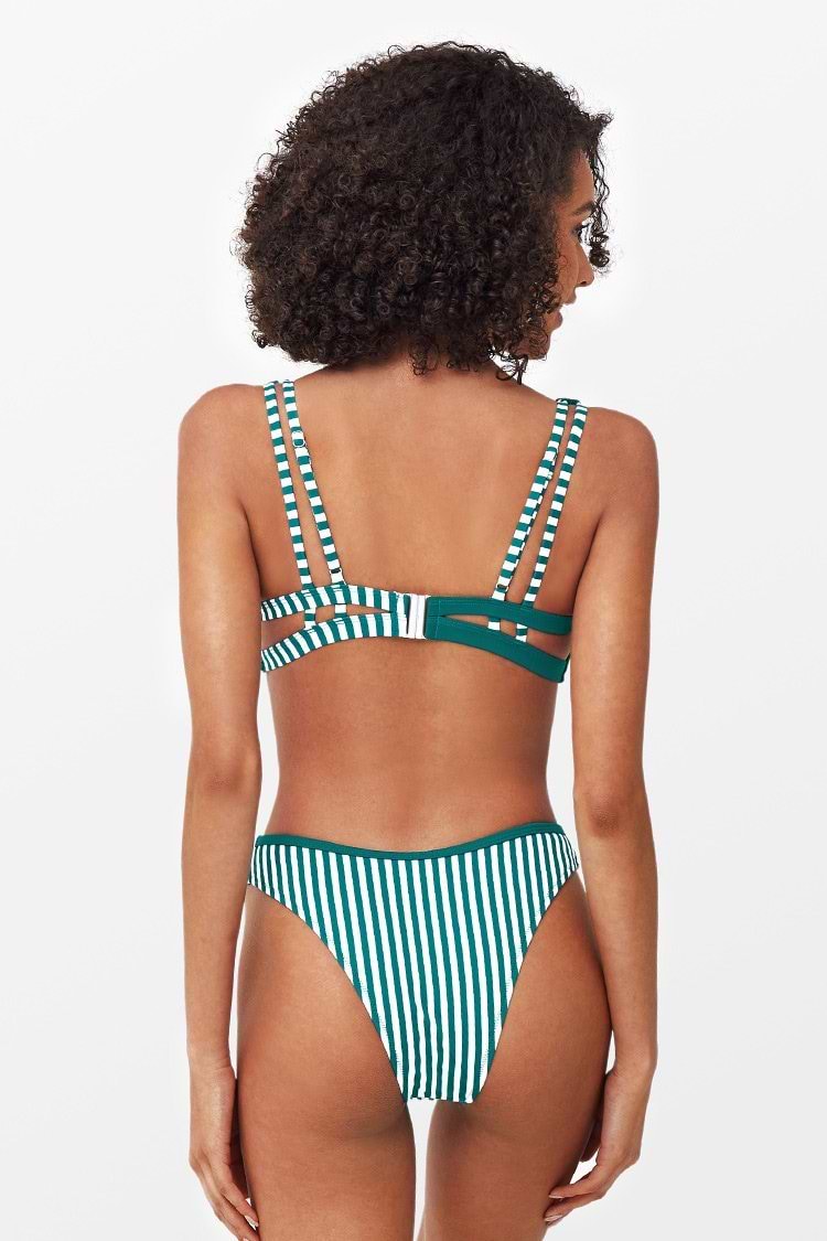 Bikini Ellie de Rayas con Nudo