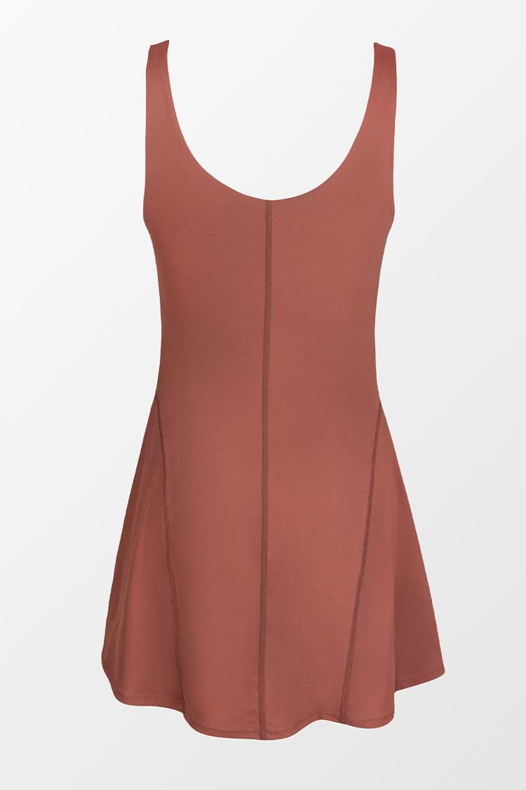 Romper mit U-Ausschnitt in Rot