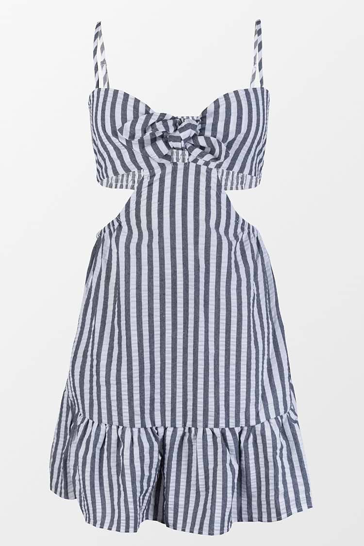 Slip-Kleid mit Träger und Cut-out
