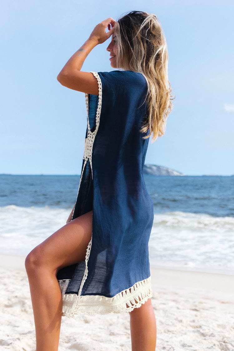 Shaina Braided Crochet Cut out Cover Up