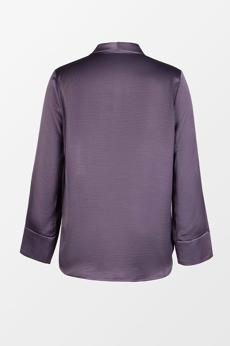 Mazo Shirt Collar Long Sleeve Top