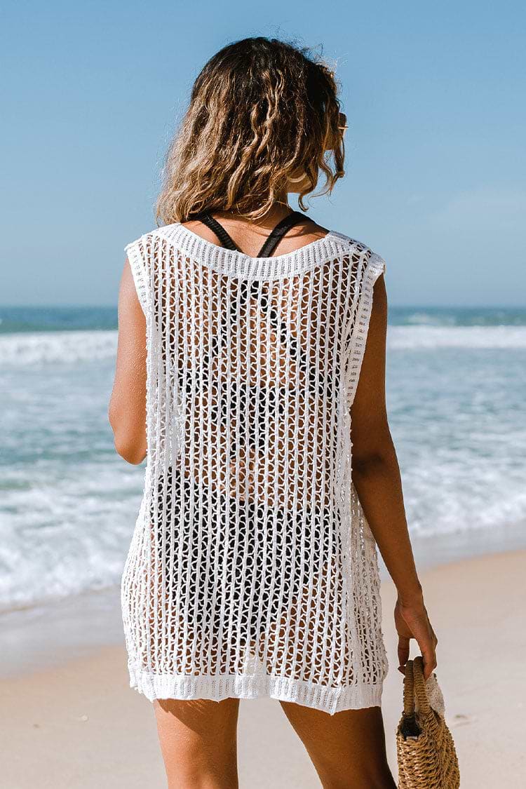 Rebeca V-neck Loose Waisted Tie Cover Up