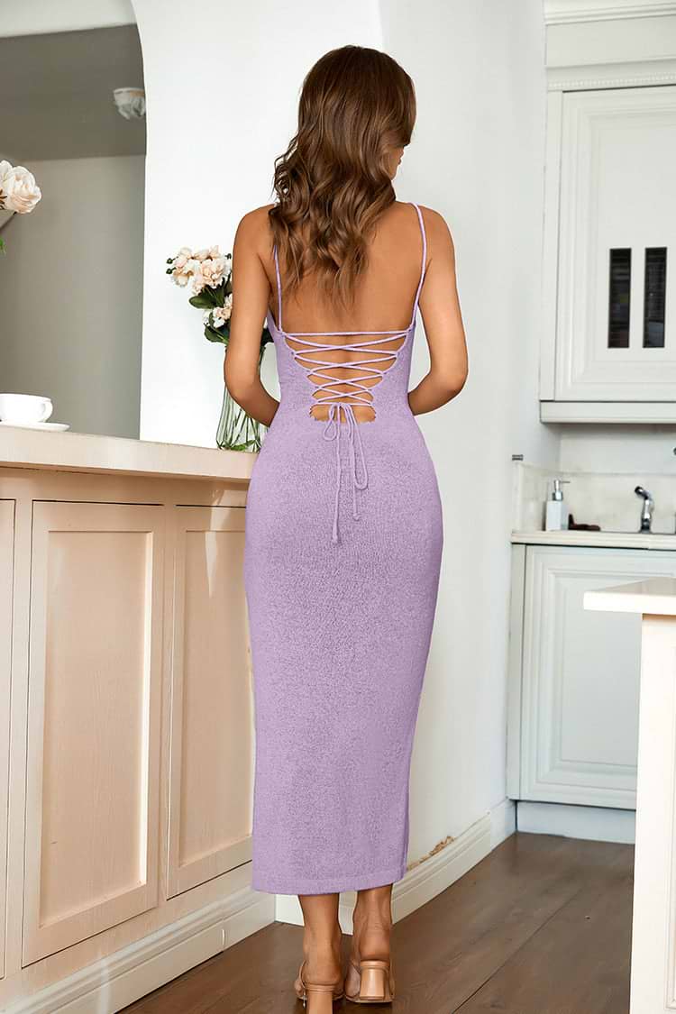 Split Cover-up Kleid in Teelänge