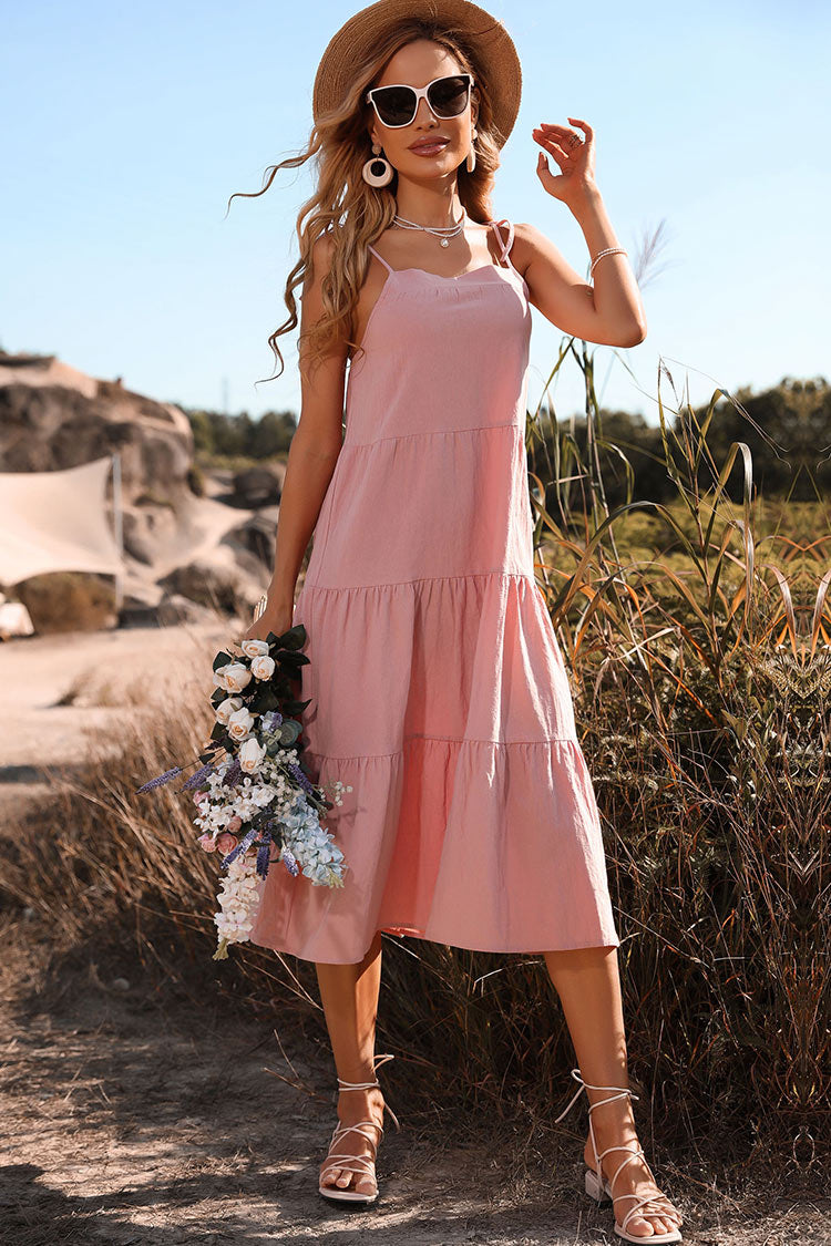 Pull over Slip-Kleid mit dünnen Trägern