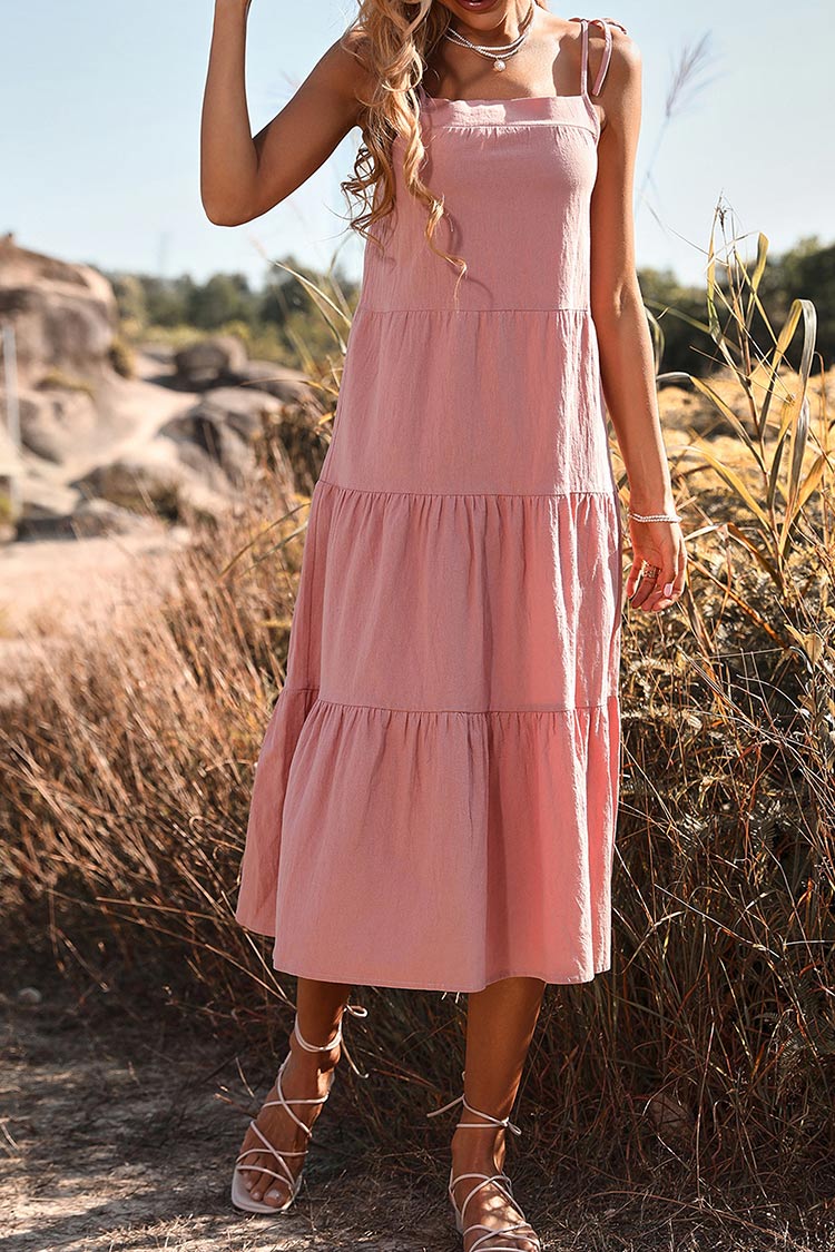 Pull over Slip-Kleid mit dünnen Trägern
