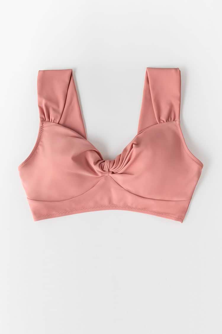 Twist Bikini-Oberteil in süßem Pink