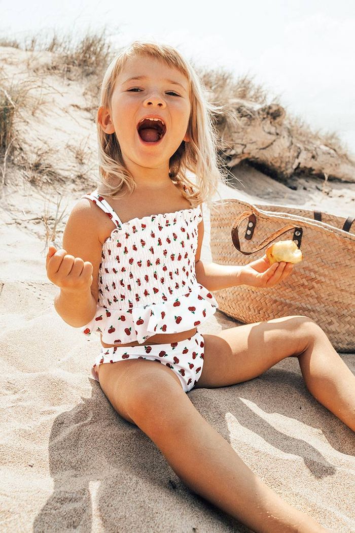 Cherry Smocked Mädchen Bikini