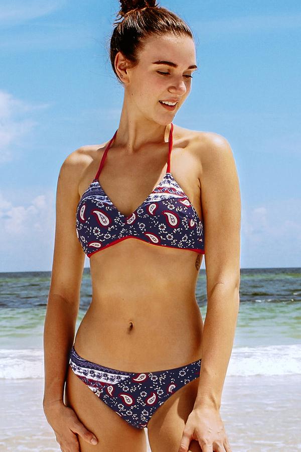 Bedruckter Halfter Bikini