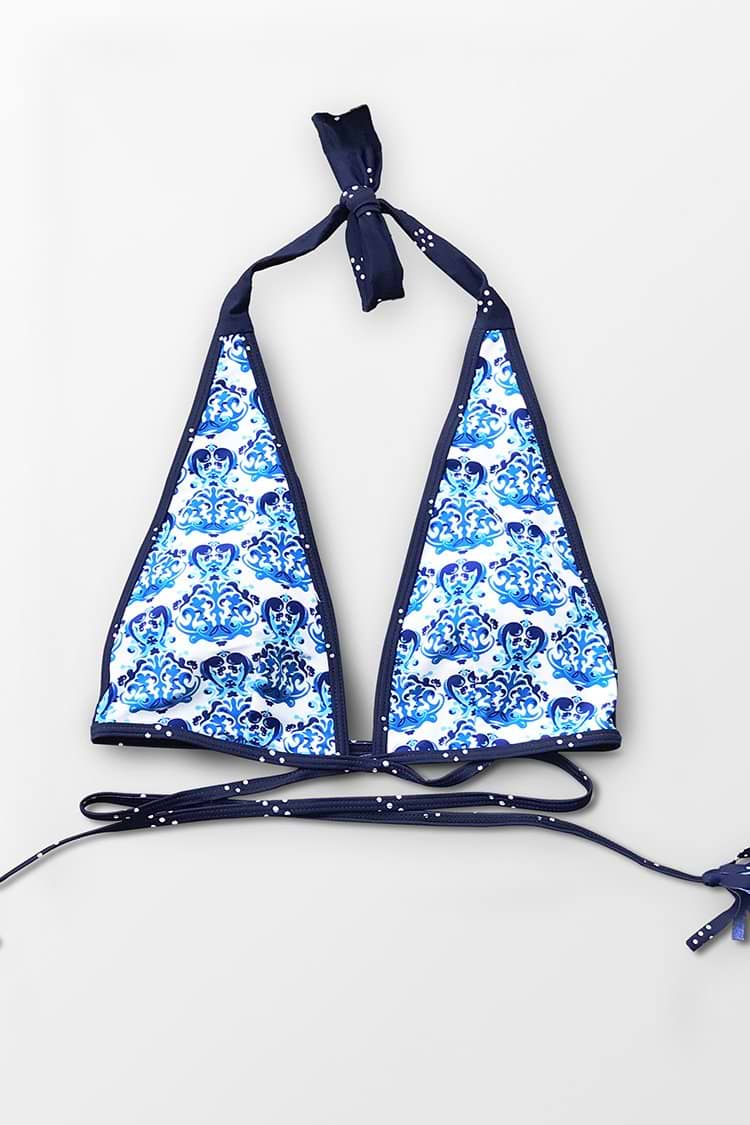 Exotisches Abtauchen Tie-Dye Bikini Oberteil