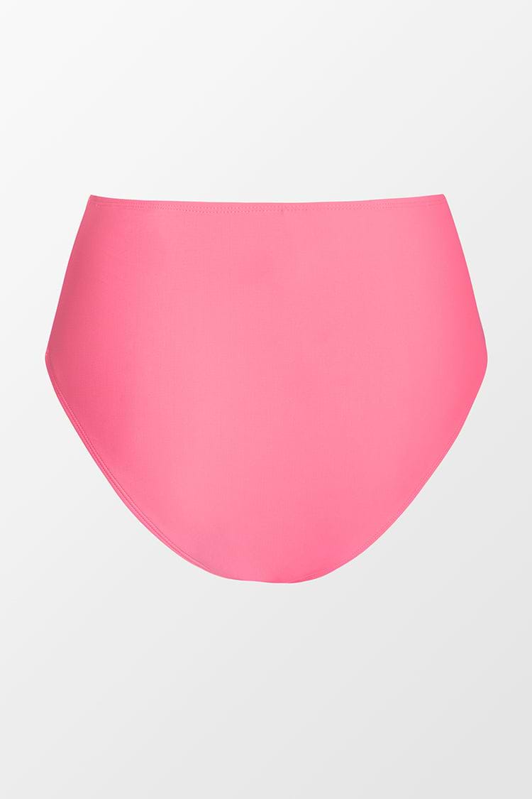 Braga de Bikini Clásica de Cintura Alta en Sarga de Color Sólido