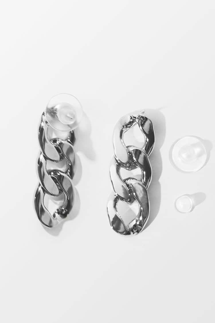 Boucles d'oreilles géométriques minimalistes en argent