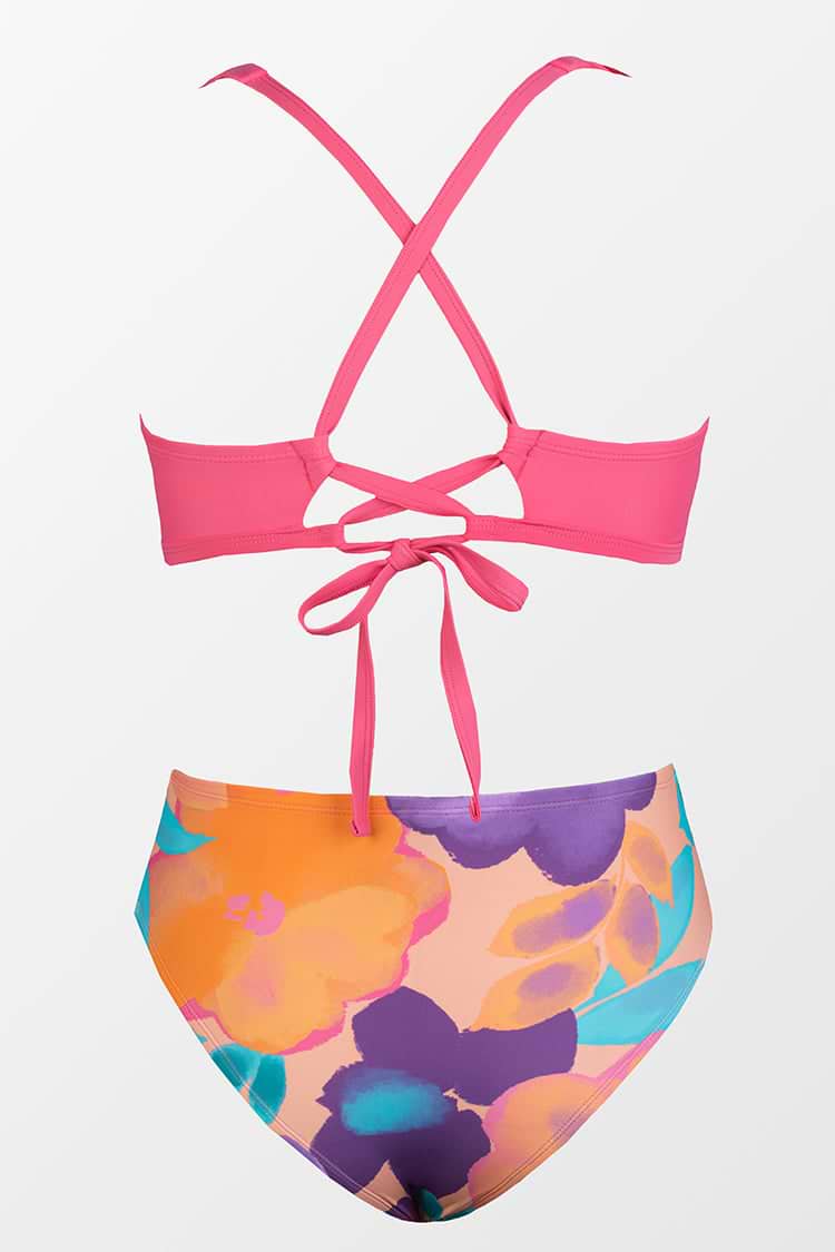 Große Größen Bikini-Set mit Rüschen und High waist