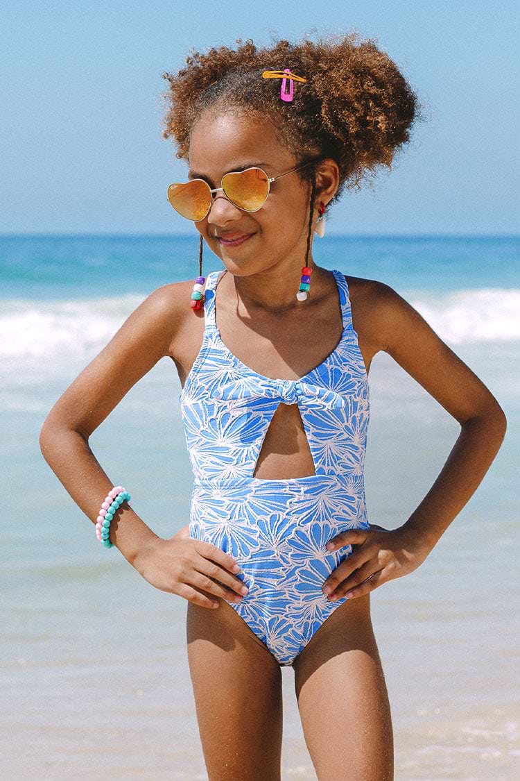 Maillot de bain une pièce à bretelles croisées pour fille