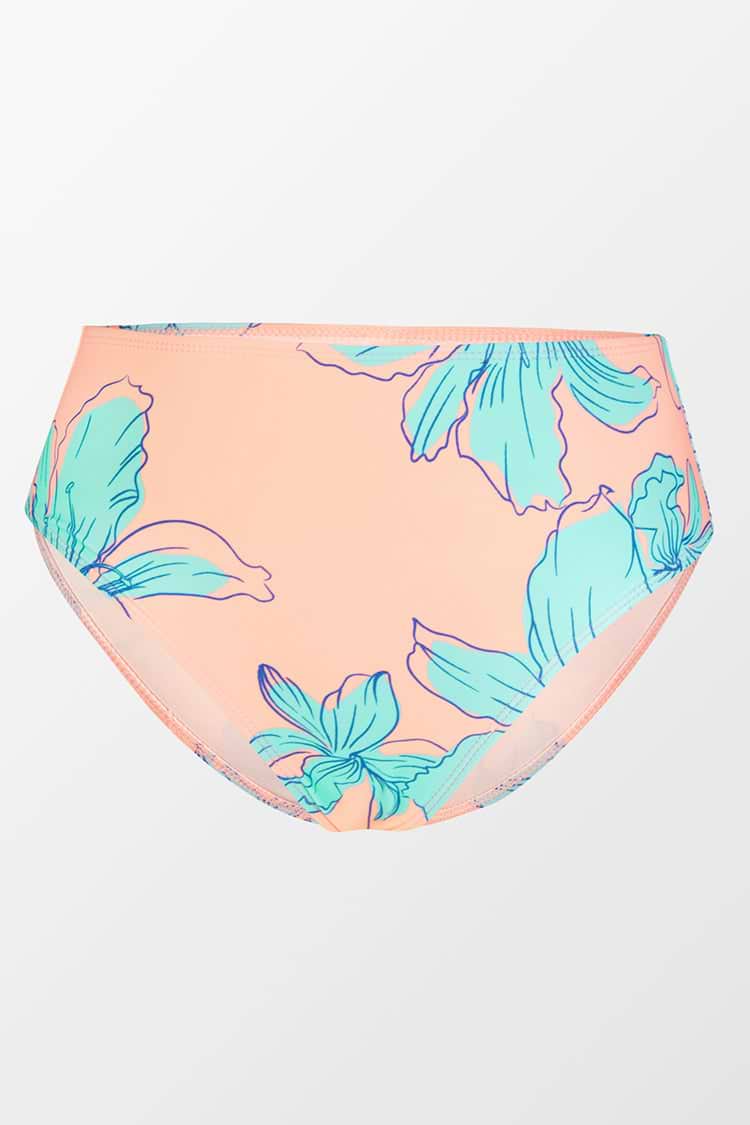 Klassische Bikinihose mit High waist und Blumenmuster