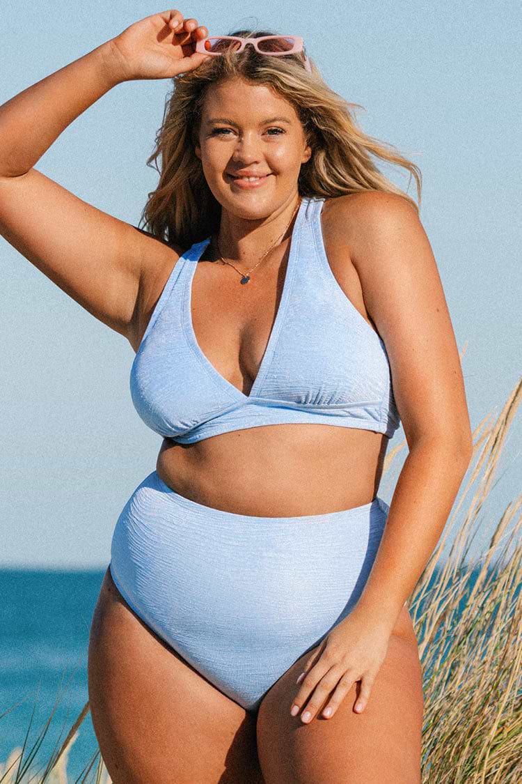 Mini Zebra Tall Tri High Waist Tummy Control Plus Size Set