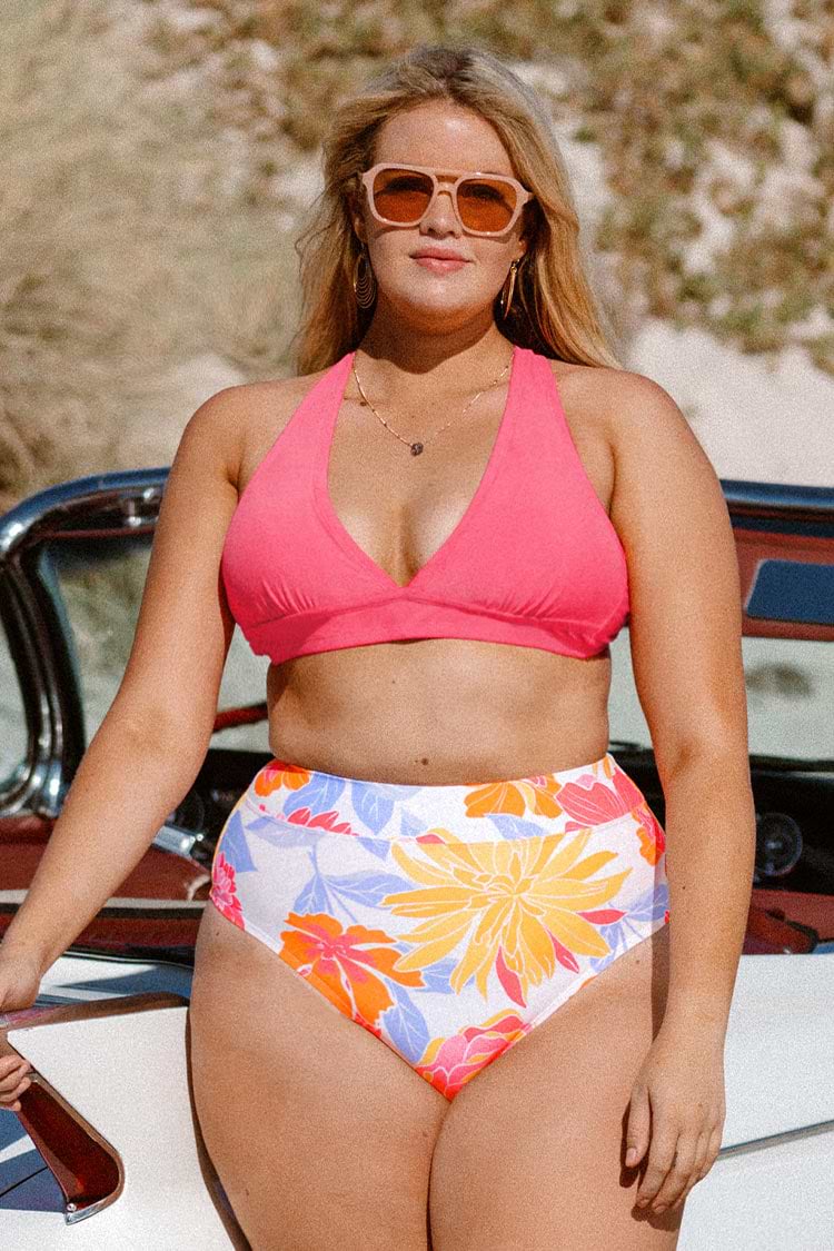 Große Größen Bikini-Set mit Tall-Tri und High waist