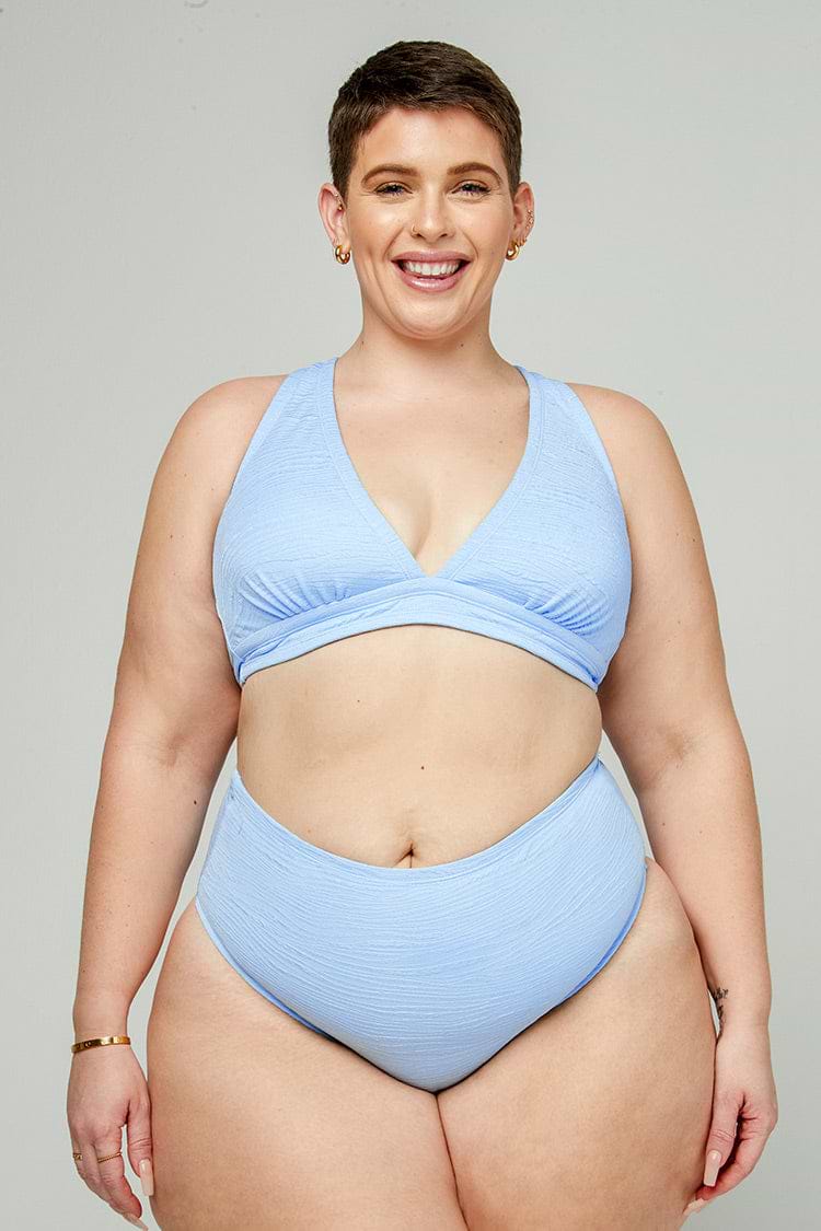 Talle Grande Conjunto de Culottes con Estampado de Mini Cebra y Cintura Alta Clásico