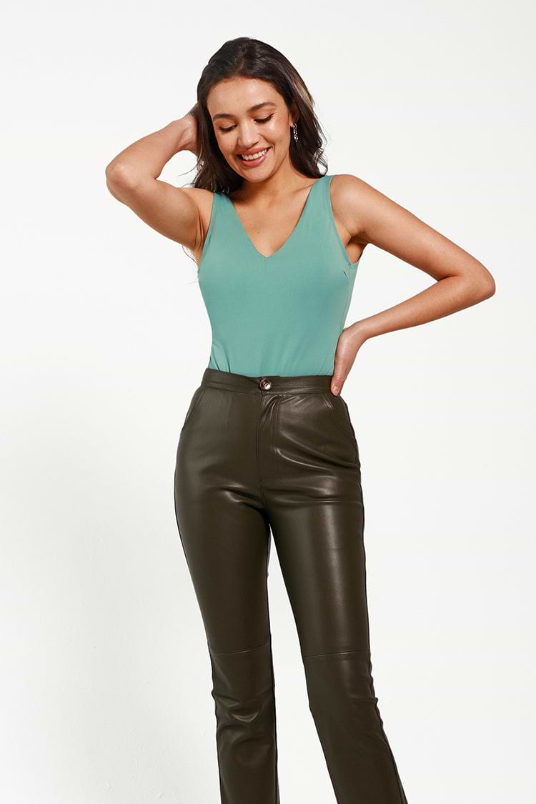 Ariella V-neck Wide Strap Backless Bodysuit