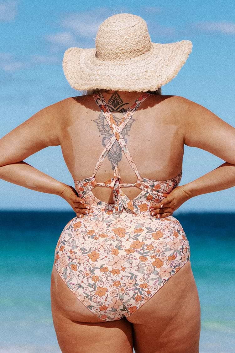 Elodie Floral Plus Size One Piece Swimsuit