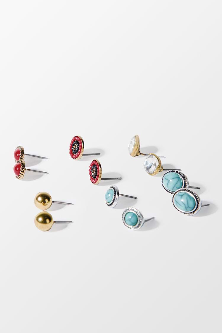 Boucles d'oreilles géométriques en turquoise