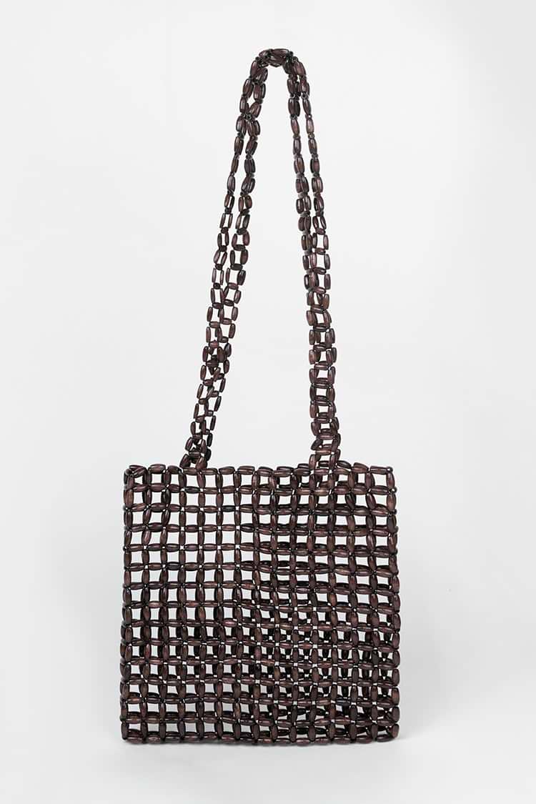 Geflochtene Umhängetasche in Braune