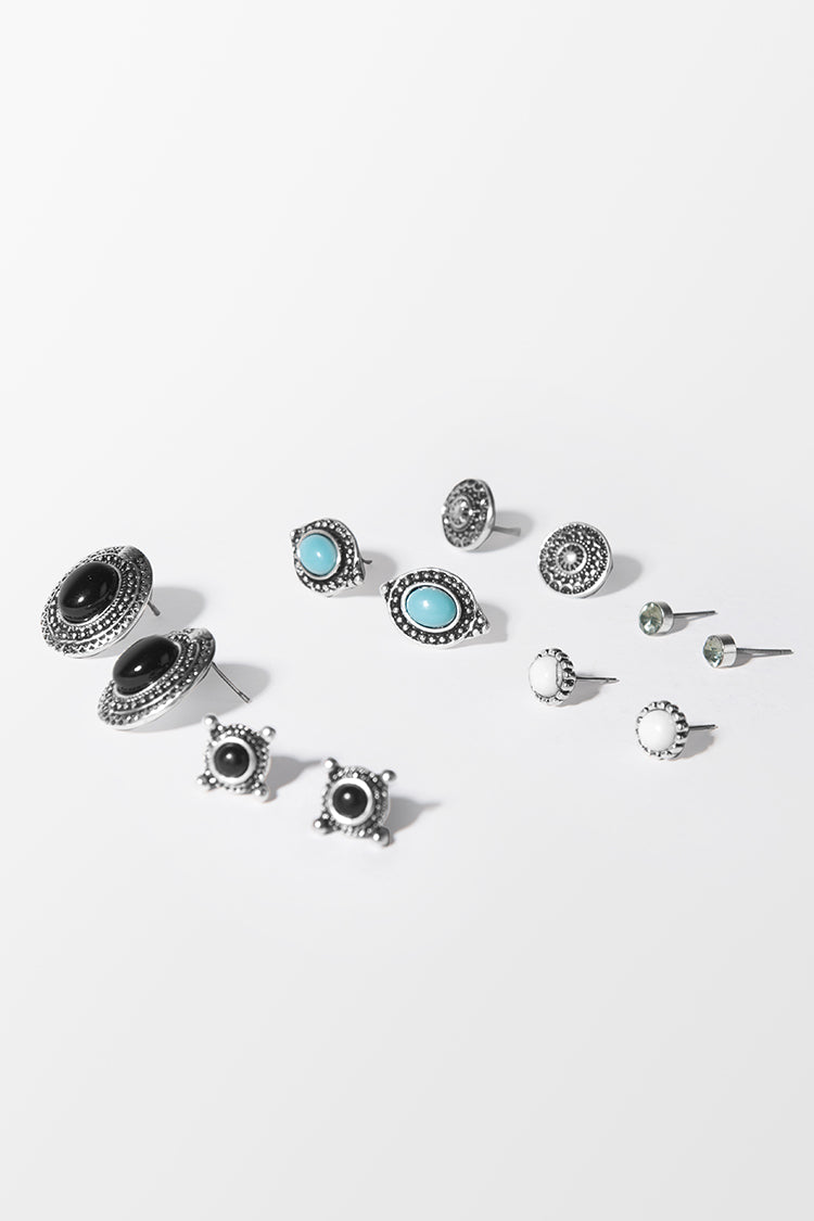 Boucles d'oreilles géométriques en alliage